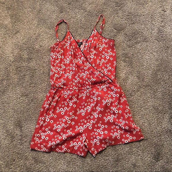 LOFT Other - Women’s Petite Loft Red Romper